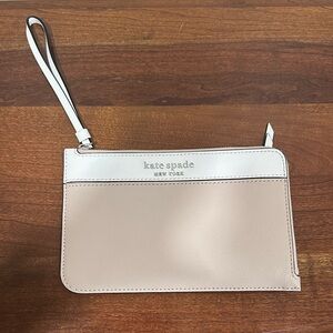 Kate Spade Cream and White Wristlet
